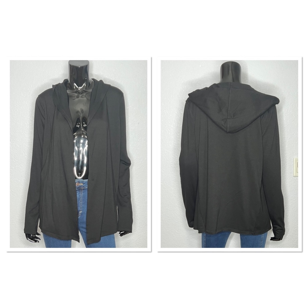 Elie Tahari Sport Women’s Hoodie Cardigan Sz M Gray Polyester Blend